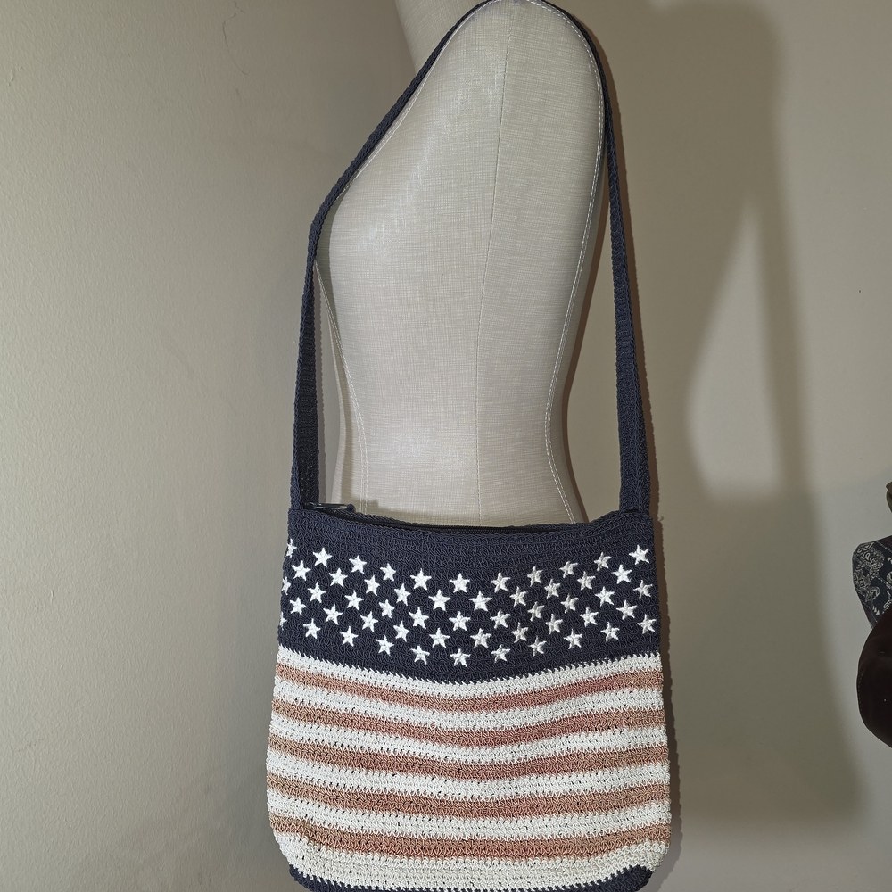 *Vintage 90's* American Flag Shoulder Bag By Carlo D'Santi